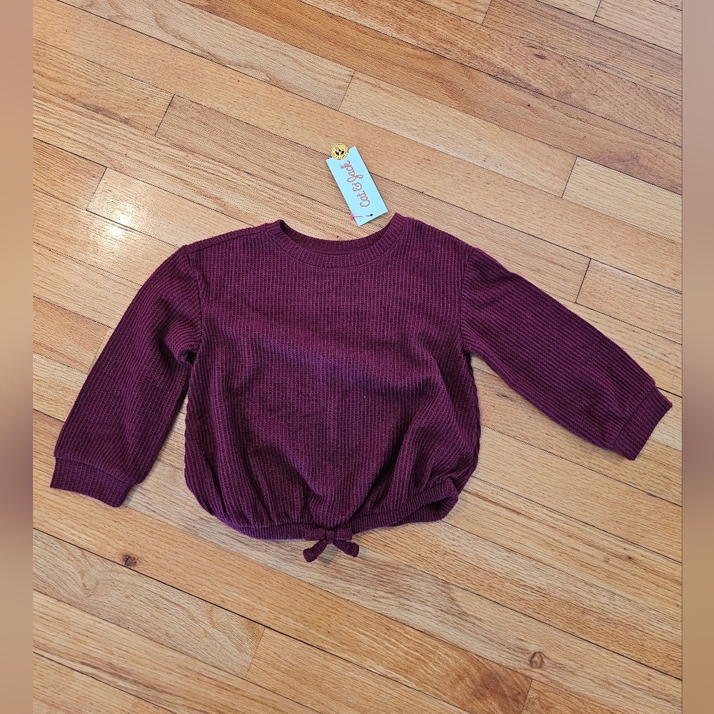 Cat & Jack Waffle Long Sleeve Sweater